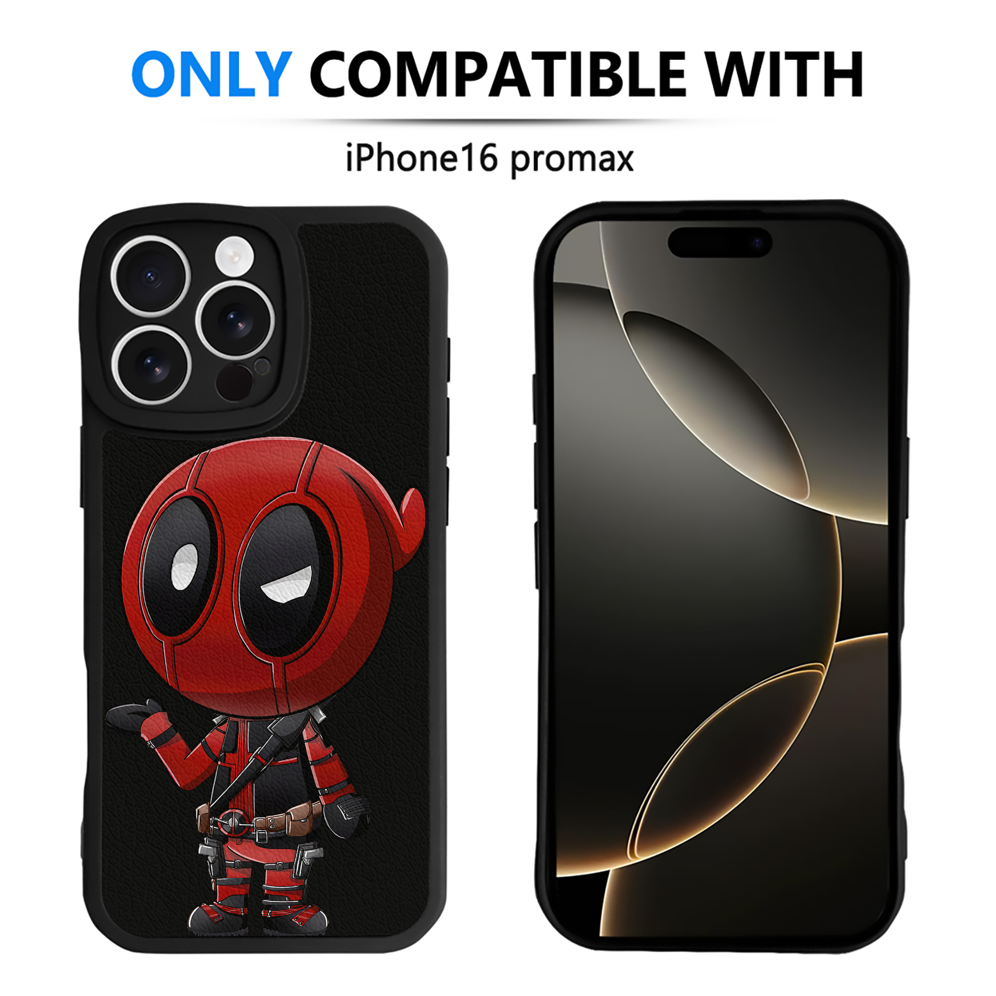（画像用） Deadpool デッドプール 【iPhone 16シリーズ対応】シリコンスマホケース（レザー調） 材質：シリコン